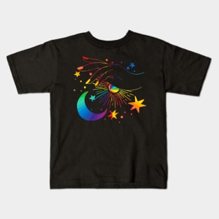 Rainbow Celestial Hand Kids T-Shirt